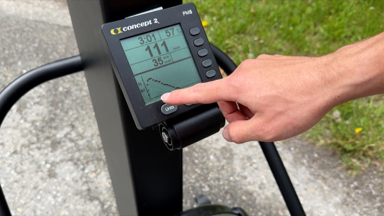 Beginner tutorial for using the ski erg, including slow motion demos of zone 1 and sprint erging.