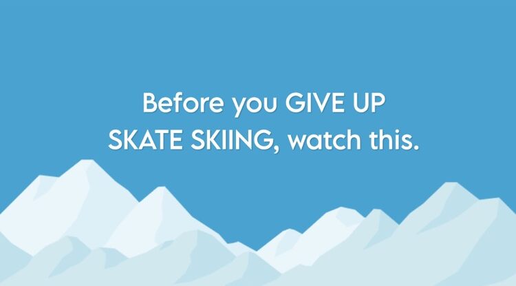 Before you give up skate skiing, watch this.